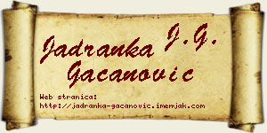 Jadranka Gačanović vizit kartica